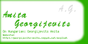 anita georgijevits business card
